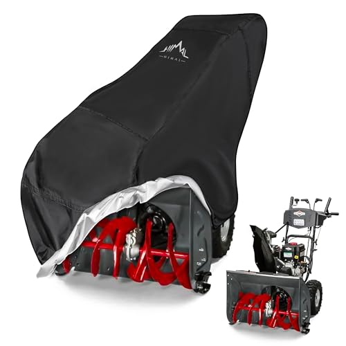 Himal Snow Thrower Cover-Heavy Duty Polyester,Waterproof,UV Protection,Universal Size for Most Electric Two Stage Snow Blowers 47" L x 32" W x 40" H (L)