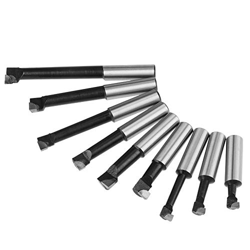 2" Boring Head Set 12 Pcs Carbide Boring Bars MT2 -M10 F1-12 50mm Boring Head with 9pcs 12mm Boring Bars Milling Machine Accessories