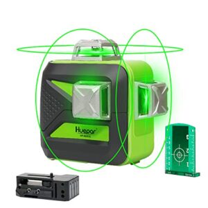 huepar green beam self-leveling laser level 360 cross line laser level tool 621cg-g