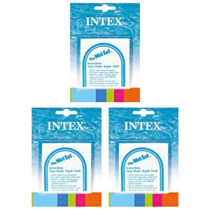 intex wet set adhesive vinyl plastic swimming pool tube repair patch 18 pack kit