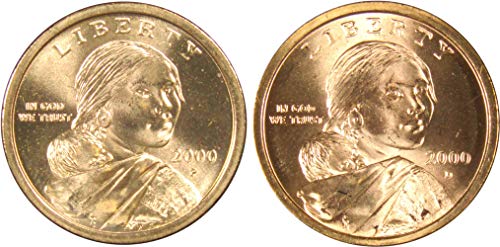 2000 P&D Sacagawea Native American Dollar 2 Coin Set BU Uncirculated $1