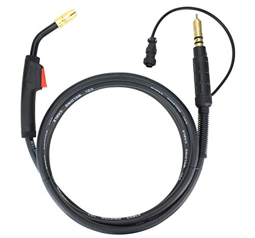 150 Amp MIG Gun Torch Replacement for Miller - 12 Feet Cable - Two-Pin Signal Connector