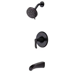 pfister jaida tub & shower trim kit with restore technology, valve and cartridge included, 1-handle, tuscan bronze finish, 8p8ws2jdsy