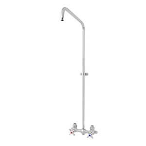 speakman sc-1240-lh commander exposed indoor/outdoor shower system with extended arm, polished chrome