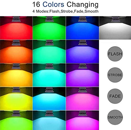 100W Equivalent Led Color Changing Flood Lights Multi Colors RGB Uplighting with Remote, IP65 Waterproof Stage Light, Dimmable Colored LED Light , Flood Light for Christmas Party Outdoor Indoor Decor