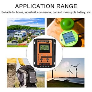 MPPT Solar for CHARGER Controller- Solar Panel Battery Regulator LCD Display with Dual USB Port Display 12V/24V Safe Protection(30A)