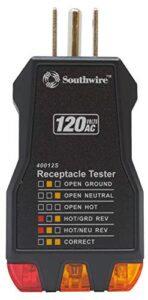 southwire 40012s receptacle tester black