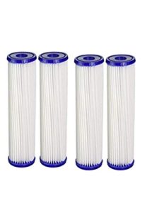 cfs – 4 pack whole house pleated water filter cartridges – remove bad taste & odor – whole house replacement water filter cartridge - 30 micron - white