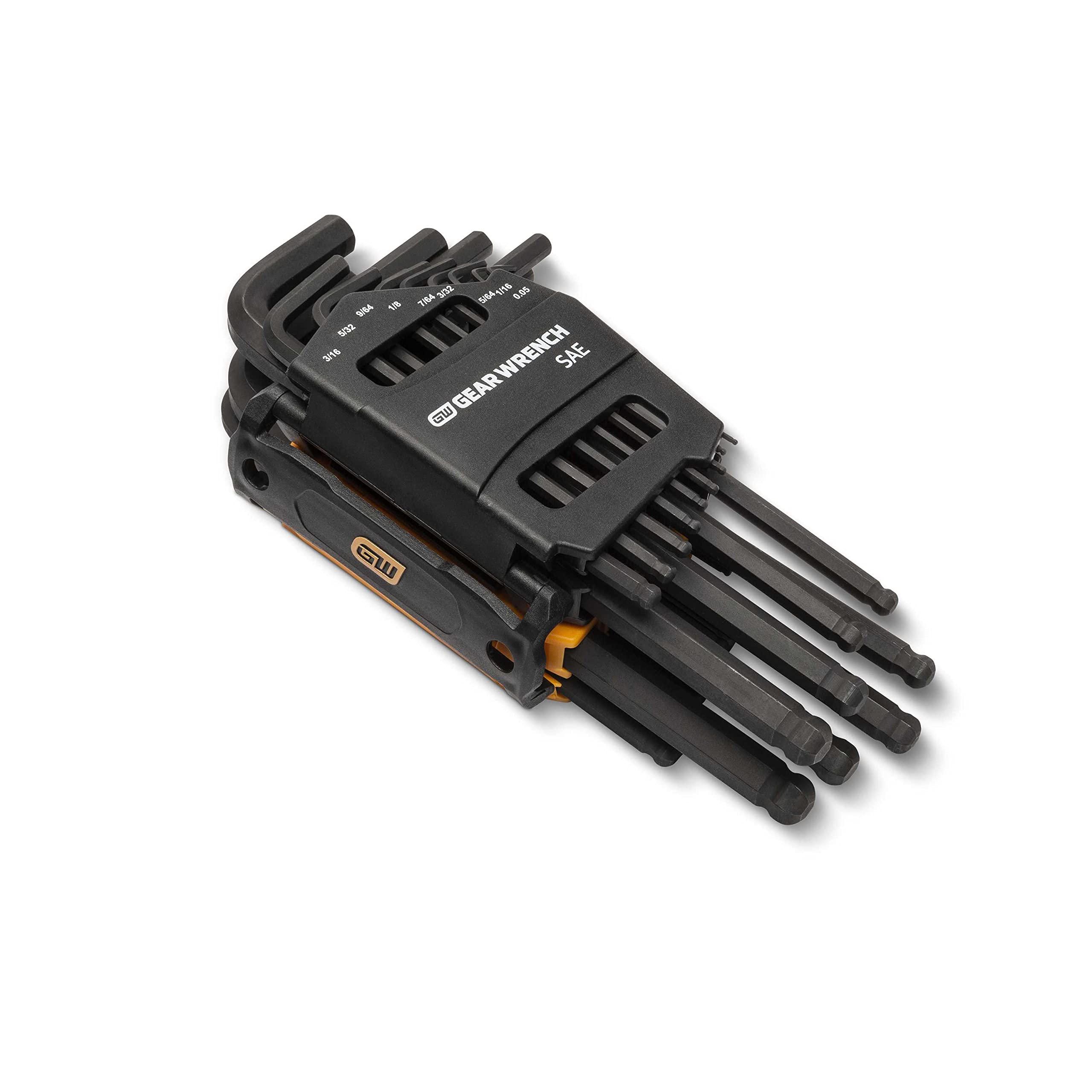 GEARWRENCH 26 Piece SAE/Metric Ball End Long Arm Hex Key Set - 83505