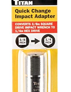 Titan 12034 3/8-Inch Drive to 1/4-Inch Hex Drive Quick Change Adapter