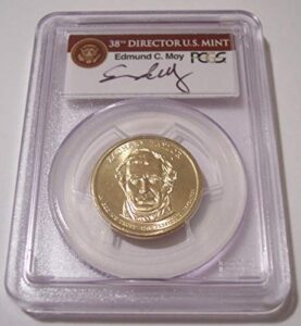 2009 zachary taylor presidential missing edge lettering error dollar ms66 pcgs moy signature
