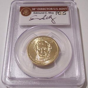 2009 Zachary Taylor Presidential Missing Edge Lettering Error Dollar MS66 PCGS Moy Signature