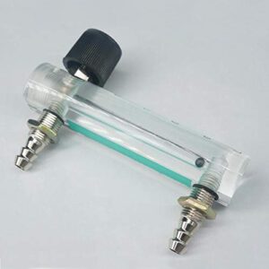 Sorekarain 0.1-1.5L/min LZM-6T Gas Air Oxygen Flowmeter Rotameter with Valve 8mm Hose Barb