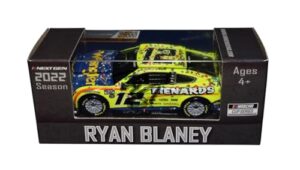 autographed 2022 ryan blaney #12 menards racing all-star win (raced version) signed lionel 1/64 scale nascar diecast car with coa
