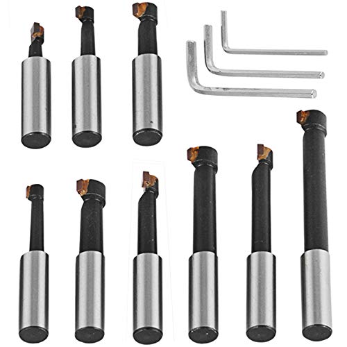 T005 2" Boring Head Set w/ R8 Shank, 9 Pc. Boring Bar Set