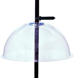 myard 13 inches solid clear pc wobbly squirrel proof baffle deflector for bird feeder, fit up 1.5 inches pole / post