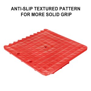 Seven Sparta Off-Road Base Compatible with Hi Lift Jack PP Pad to Alleviate Jack Hoisting Sinkage (Red)