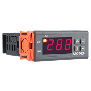 Hilitand STC 1000 Digital Temperature Controller, -50℃-99℃ Alarm Intelligent Thermostat LED with Sensor AC110V-220V