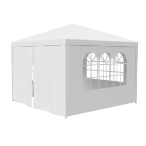 HomGarden 10'x10' Outdoor Canopy Tent Patio Camping Gazebo Storage Shelter Pavilion Cater Party Wedding BBQ Events Tent w/Removable Sidewalls