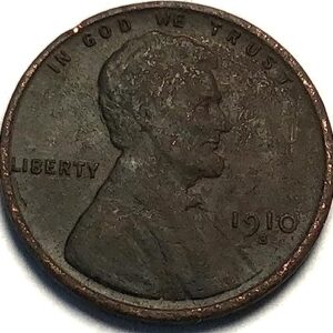 1910 S Lincoln Wheat Cent Penny Seller Fine