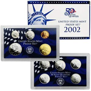 2002 s proof set 10 coin set ogp original government proof