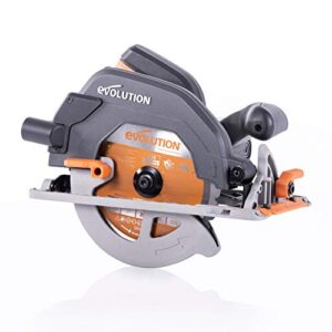 evolution power tools r185ccs 7-1/4" tct multi-material cutting circular saw, 7-1/4", orange