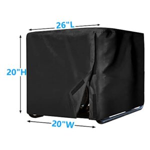 NEXCOVER Waterproof Universal Generator Cover - Weather/UV Resistant Cover 26 x 20 x 20 inch, for Most Portable Generators 3000-5000 Watt, Black