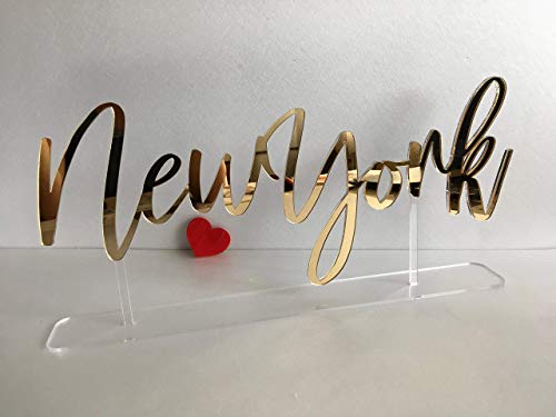 Table City Signs Tabletop Cities of The World Sign Base Personalized Custom Name Calligraphy Laser Cut Acrylic Freestanding Reception Decor Event Party Table Markers Reserved Seating Plan New York