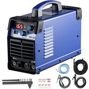 mophorn tig welder, 160 amp 110v & 220v dc dual voltage, 2 in 1 tig/arc welder with tig torch gun and cable, portable combo welding machine with digital display, 160a tig welder and 140a arc welder