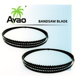 AYAO 72-Inch Band Saw Blade X 1/8-Inch X 14TPI to Fit 10" Delta 28-140, 10" Wen Band Saw and 11" Shopsmith, 2 Pack