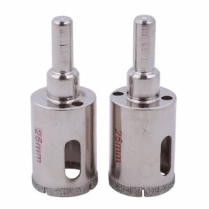 JINGLING 1 inch Diamond Hole Saw 25mm Tile Drill Bit Masonry Tools for Stone Pack of 2Pcs