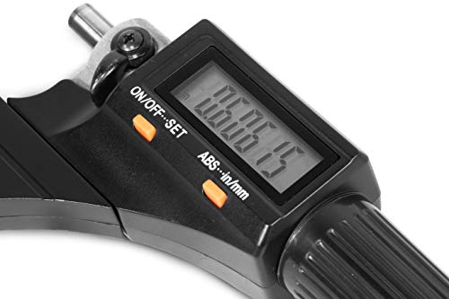 WEN 10725 Standard and Metric Digital Micrometer with 0 to 1-Inch Range, 00005-Inch Accuracy, LCD Readout and Storage Case