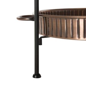 Safavieh PIT2006A Outdoor Collection Naka Antique Copper and Black Beverage Tub W/Stand Fire Pit