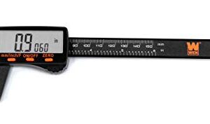 WEN 10761 Electronic 6.1-Inch Digital Caliper with LCD Readout and Storage Case