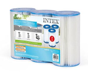 intex 29000 swimming pool easy set type a replacement filter pump cartridge (3 pack)