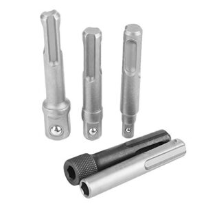 3PC SDS Plus Steel Socket Adapter+2PC SDS Socket Hexagonal Extension Socket Wrench Adapter Electric Tool Accessories