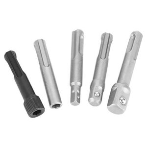 3PC SDS Plus Steel Socket Adapter+2PC SDS Socket Hexagonal Extension Socket Wrench Adapter Electric Tool Accessories