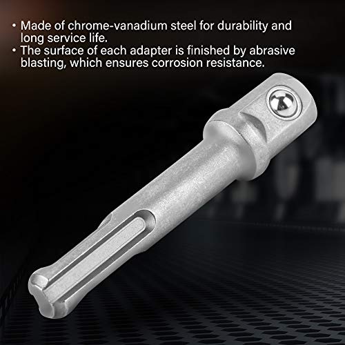 3PC SDS Plus Steel Socket Adapter+2PC SDS Socket Hexagonal Extension Socket Wrench Adapter Electric Tool Accessories