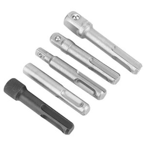 3PC SDS Plus Steel Socket Adapter+2PC SDS Socket Hexagonal Extension Socket Wrench Adapter Electric Tool Accessories