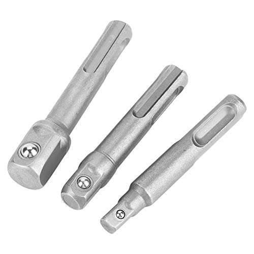 3PC SDS Plus Steel Socket Adapter+2PC SDS Socket Hexagonal Extension Socket Wrench Adapter Electric Tool Accessories