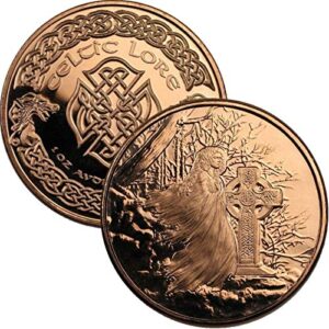 jig pro shop celtic lore series 1 oz .999 pure copper round/challenge coin (banshee)