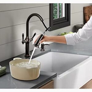 KOHLER K-R24937-SD-VS Neuhaus Pull Down Kitchen Faucet, 2-Spray Faucet, Kitchen Sink Faucet with Pull Down Sprayer in Vibrant Stainless