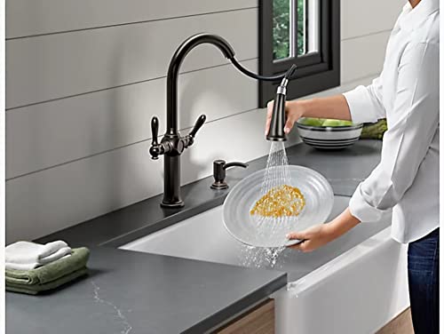 KOHLER K-R24937-SD-VS Neuhaus Pull Down Kitchen Faucet, 2-Spray Faucet, Kitchen Sink Faucet with Pull Down Sprayer in Vibrant Stainless