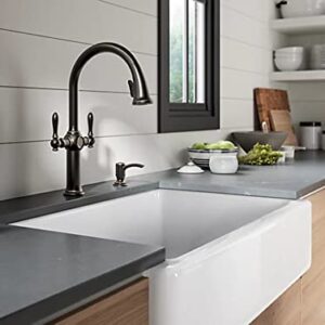 KOHLER K-R24937-SD-VS Neuhaus Pull Down Kitchen Faucet, 2-Spray Faucet, Kitchen Sink Faucet with Pull Down Sprayer in Vibrant Stainless