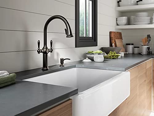 KOHLER K-R24937-SD-VS Neuhaus Pull Down Kitchen Faucet, 2-Spray Faucet, Kitchen Sink Faucet with Pull Down Sprayer in Vibrant Stainless