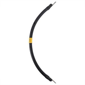 1/0 interconnecting copper cable, 18-inch length with 3/8-inch lugs (black)