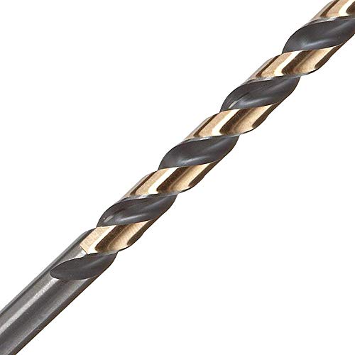 12 PCS,9/64", HSS Black and Gold Coated Twist Drill Bits, Metal Drill, Ideal for Drilling on mild Steel, Copper, Aluminum, Zinc Alloy etc. Pack in Plastic Bag