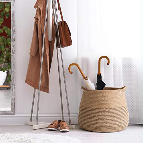 CHICVITA Jute Belly Plant Basket Woven Organizer for Storage Laundry Picnic Plant Pot Cover