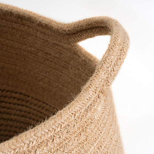 CHICVITA Jute Belly Plant Basket Woven Organizer for Storage Laundry Picnic Plant Pot Cover