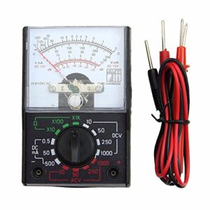 chgimposs analog multimeter electric ac/dc current ohm decibels voltage voltmeter ammeter with test leads